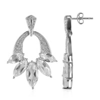 Orecchini in argento con Topazio Bianco
