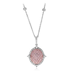 Collana in oro con Diamante Rosa I1 (CIRARI)