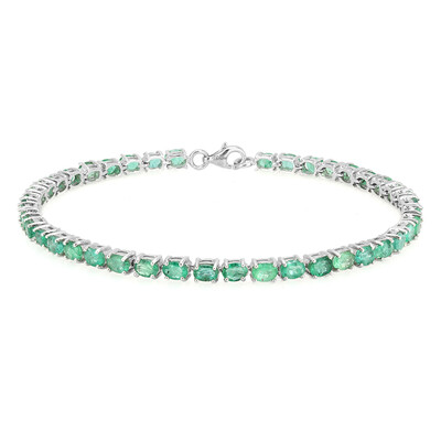 Bracciale in argento con Smeraldo Zambia