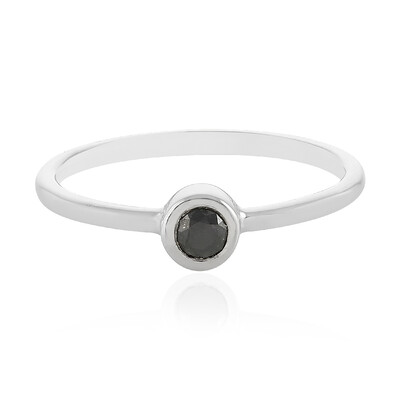 Anello in argento con Diamante Nero
