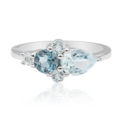 Anello in argento con Topazio Blu Cielo
