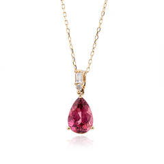 Collana in oro con Tormalina Neon del Congo (CIRARI)