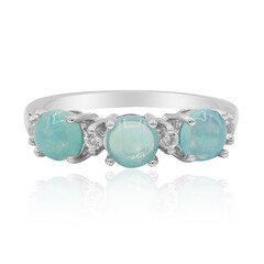 Anello in argento con Opale Blu Caraibico