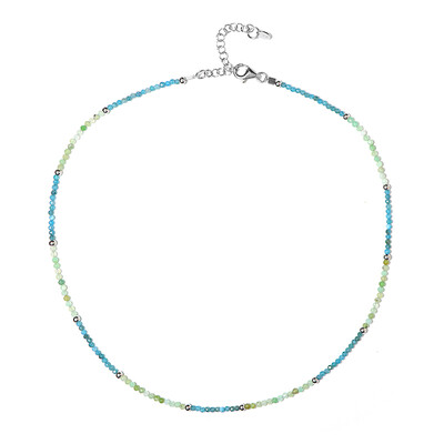 Collana in argento con Apatite Blu Neon