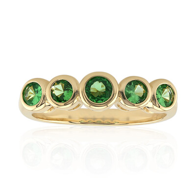 Anello in oro con Tsavorite AAA del Kenia