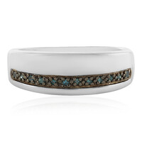 Anello in argento con Diamante Blu I3