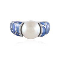 Anello in argento con Perla d'Acqua Dolce Bianca (Adela Silber)