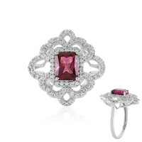 Anello in argento con Tormalina Rosa Nigeriana