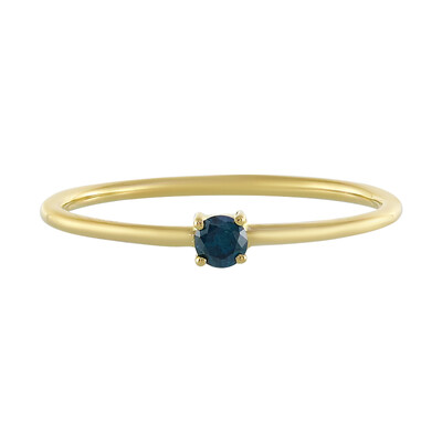 Anello in oro con Diamante Blu I2