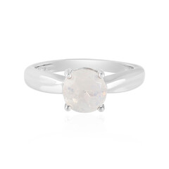 Anello in argento con Pietra di Luna Arcobaleno