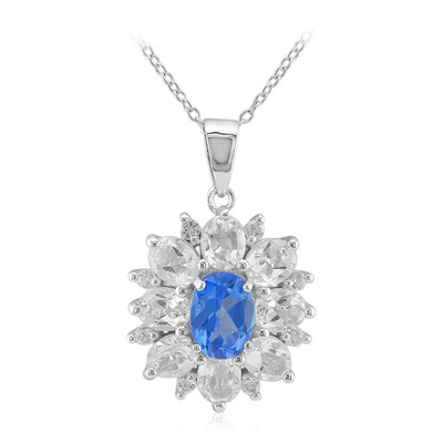Collana in argento con Topazio Blu Indaco