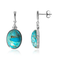 Orecchini in argento con Turchese Ramato Blu Mohave