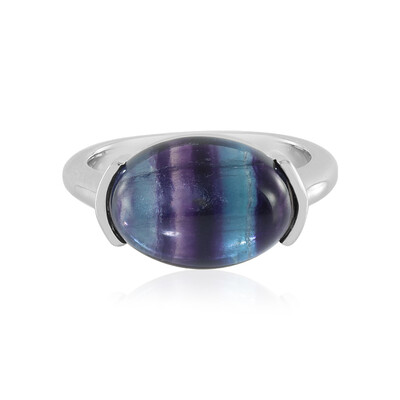Anello in argento con Fluorite Bicolore