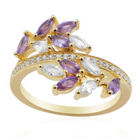 Anello in argento con Zaffiro Ceylon Porpora (non riscaldato)