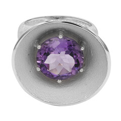 Anello in argento con Ametista Zambiana