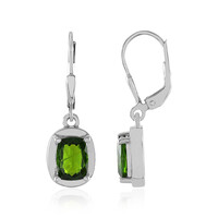 Orecchini in argento con Diopside Russo