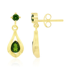 Orecchini in argento con Diopside Russo