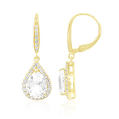 Orecchini in argento con Topazio Bianco