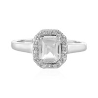 Anello in argento con Topazio Bianco