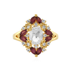 Anello in argento con Topazio Bianco