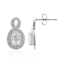 Orecchini in argento con Topazio Bianco