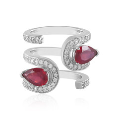 Anello in argento con Rubino del Madagascar