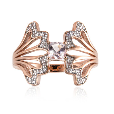 Anello in oro con Berillo Rosa non riscaldato