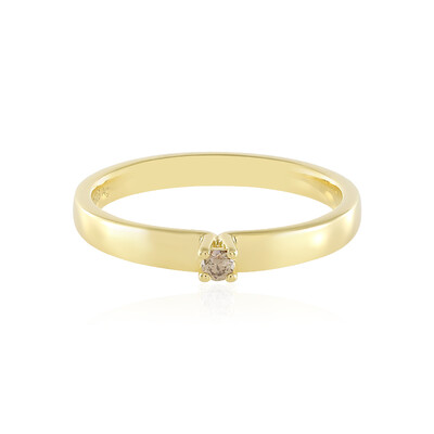 Anello in argento con Diamante Champagne I2