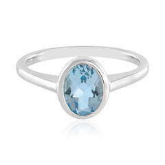 Anello in argento con Topazio Blu Cielo