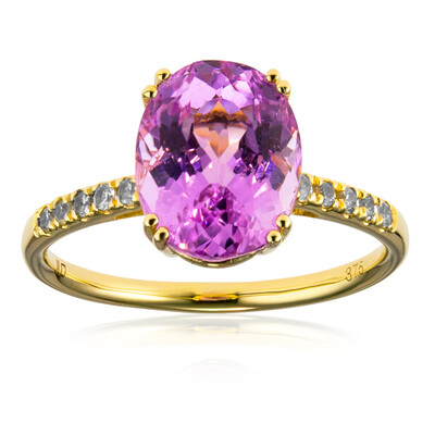 Anello in oro con Kunzite Brasiliana