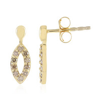 Orecchini in argento con Diamante Champagne I2
