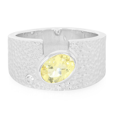 Anello in argento con Berillo Giallo