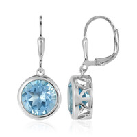 Orecchini in argento con Topazio Blu Cielo