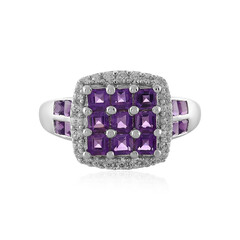 Anello in argento con Ametista Zambiana