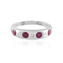 Anello in argento con Rubino del Madagascar
