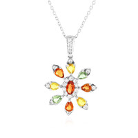 Collana in argento con Zaffiro Arancione