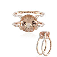 Anello in oro con Morganite Pesca AAA (de Melo)