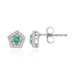 Orecchini in argento con Smeraldo Russo