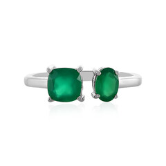Anello in argento con Onice Verde