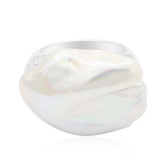 Anello in argento con Perla di Acqua Dolce (TPC)