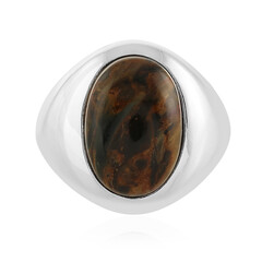 Anello in argento con Pietersite Dorata