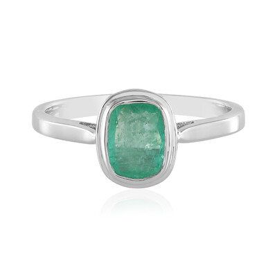 Anello in argento con Smeraldo Russo (Adela Silber)