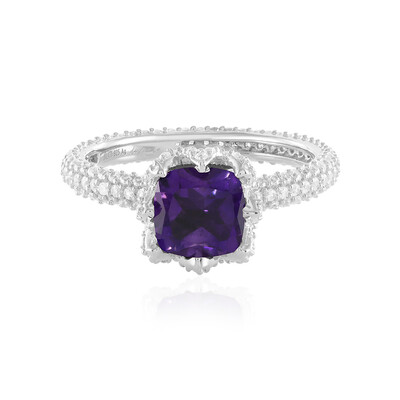 Anello in argento con Ametista Siberiana (de Melo)