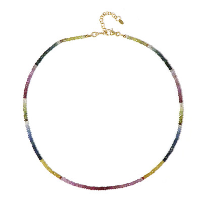 Collana in argento con Zaffiro Fancy