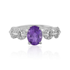 Anello in argento con Ametista Zambiana