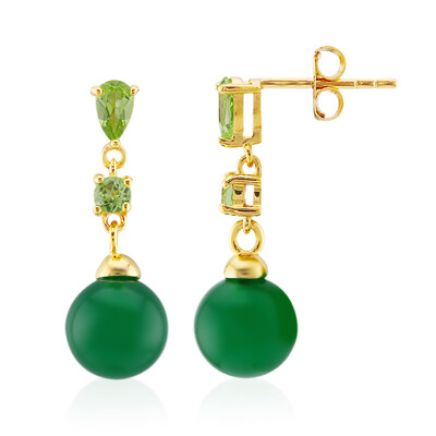 Orecchini in argento con Onice Verde