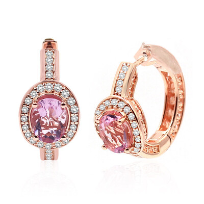 Orecchini in argento con Fluorite Rosa (Dallas Prince Designs)