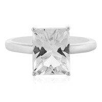 Anello in argento con Topazio Bianco