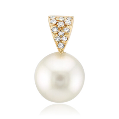 Ciondolo in oro con Perla Bianca dei Mari del Sud (Michelle Albala)