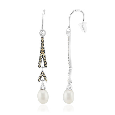 Orecchini in argento con Perla d'Acqua Dolce Bianca